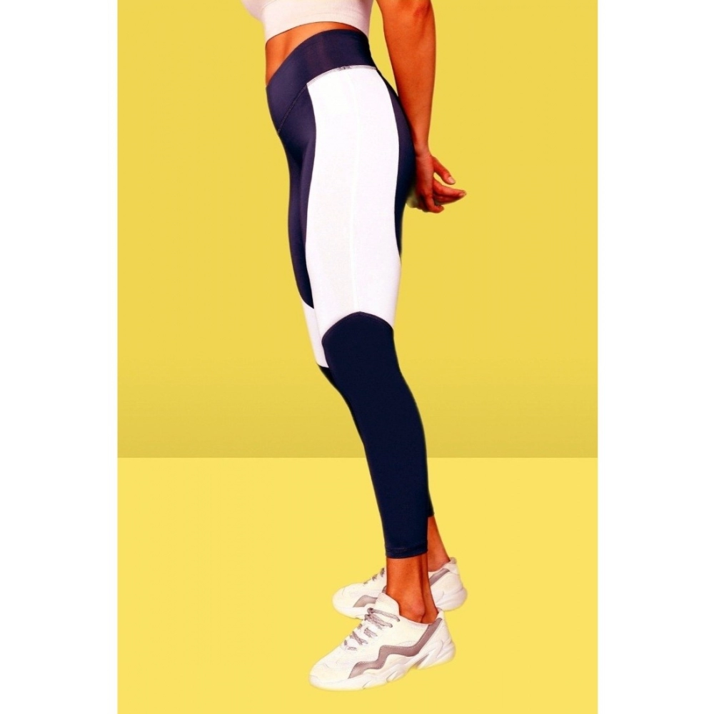 Generic Women's Polyster Solid Sport Leggings (Purple) - Image 2