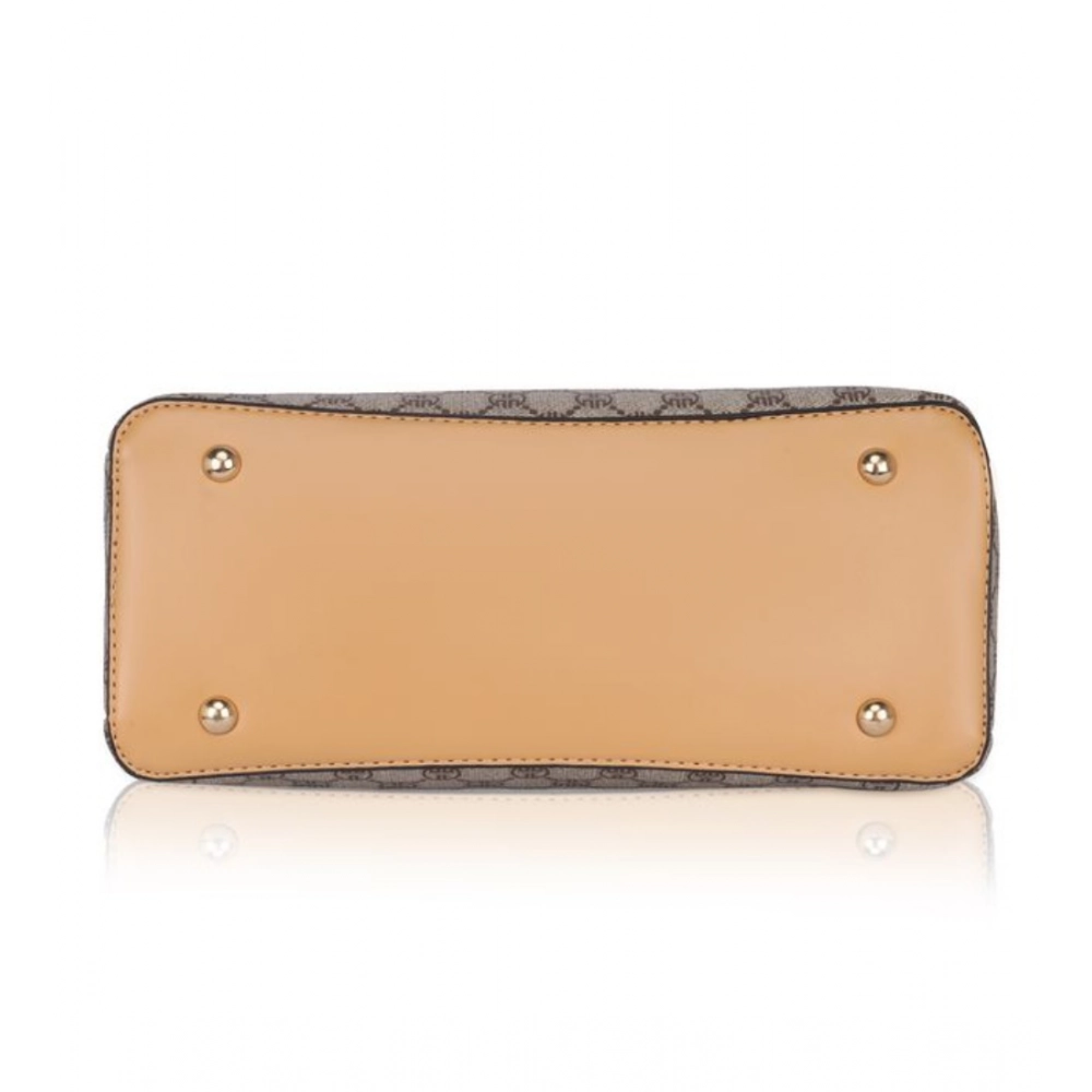 Generic Women's Faux Leather Printed Handbag (Camel) - Image 3