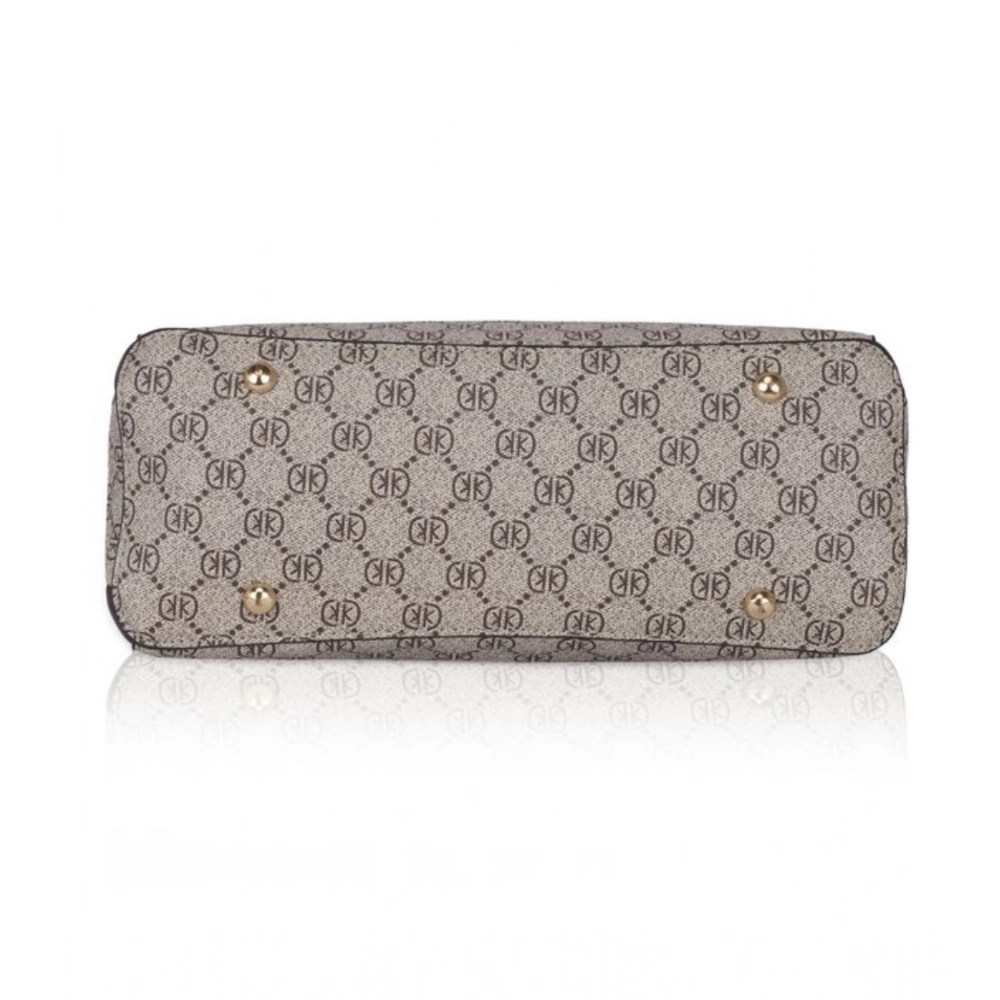 Generic Women's Faux Leather Printed Handbag (Coffee) - Image 3
