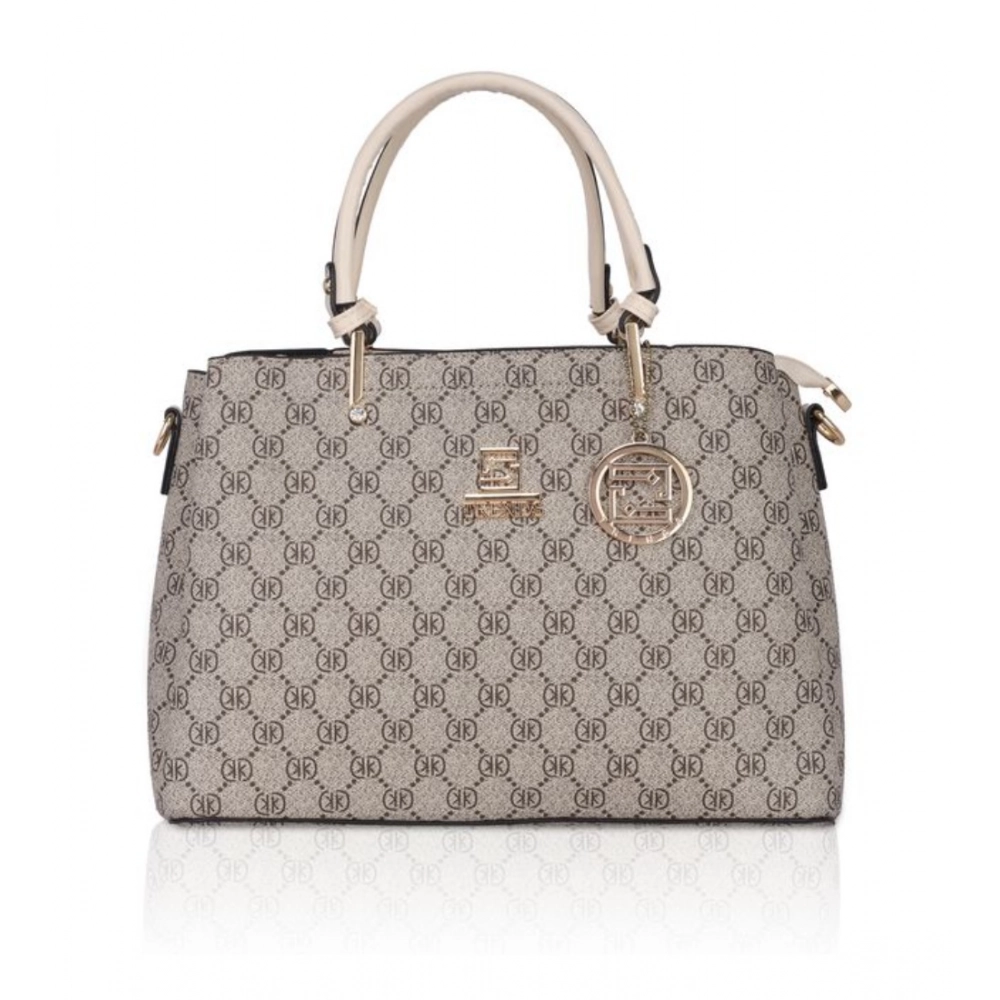 Generic Women's Faux Leather Printed Handbag (Beige)