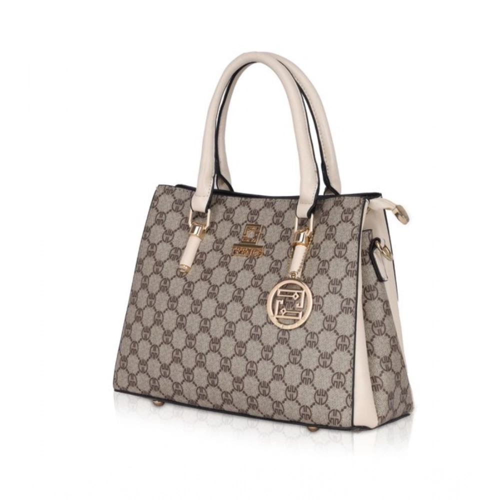 Generic Women's Faux Leather Printed Handbag (Beige) - Image 6