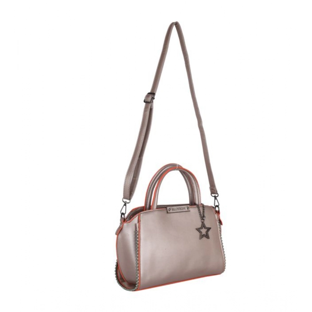 Generic Women's Faux Leather Metal Beads Handbag (Bronze) - Image 2