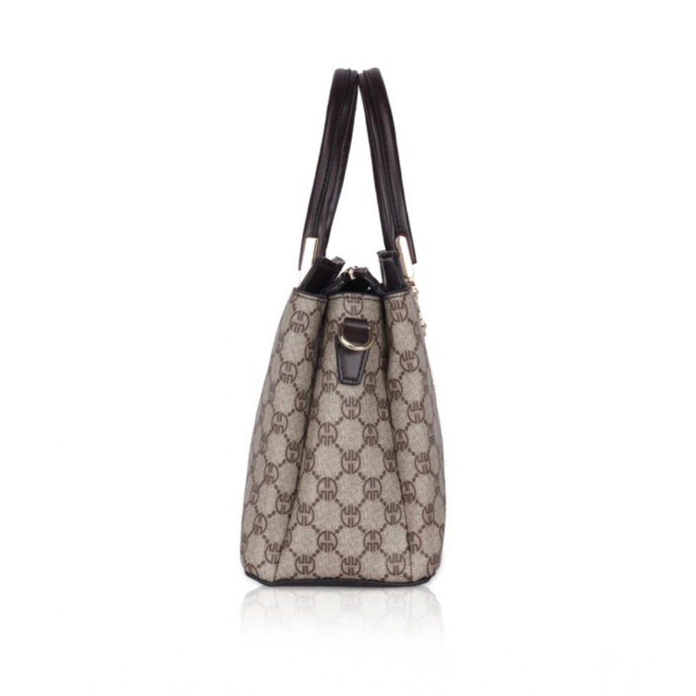 Generic Women's Faux Leather Printed Handbag (Coffee) - Image 5