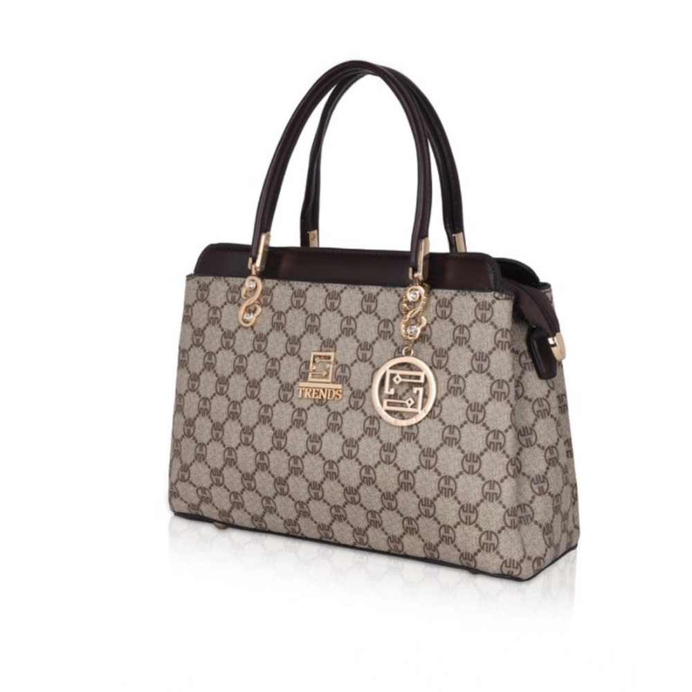 Generic Women's Faux Leather Printed Handbag (Coffee) - Image 6