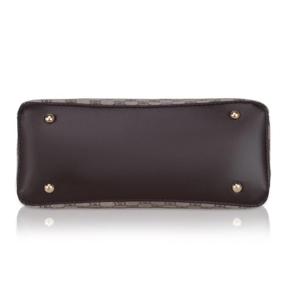 Generic Women's Faux Leather Printed Handbag (Coffee) - Image 3