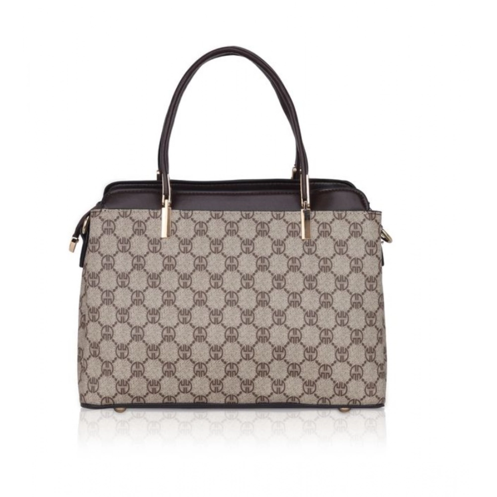 Generic Women's Faux Leather Printed Handbag (Coffee) - Image 4