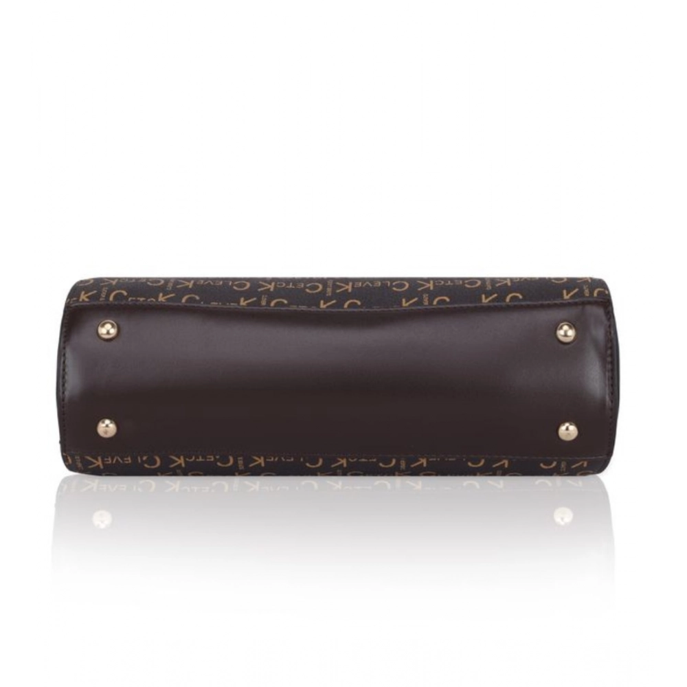 Generic Women's Faux Leather Printed Handbag (Coffee) - Image 2