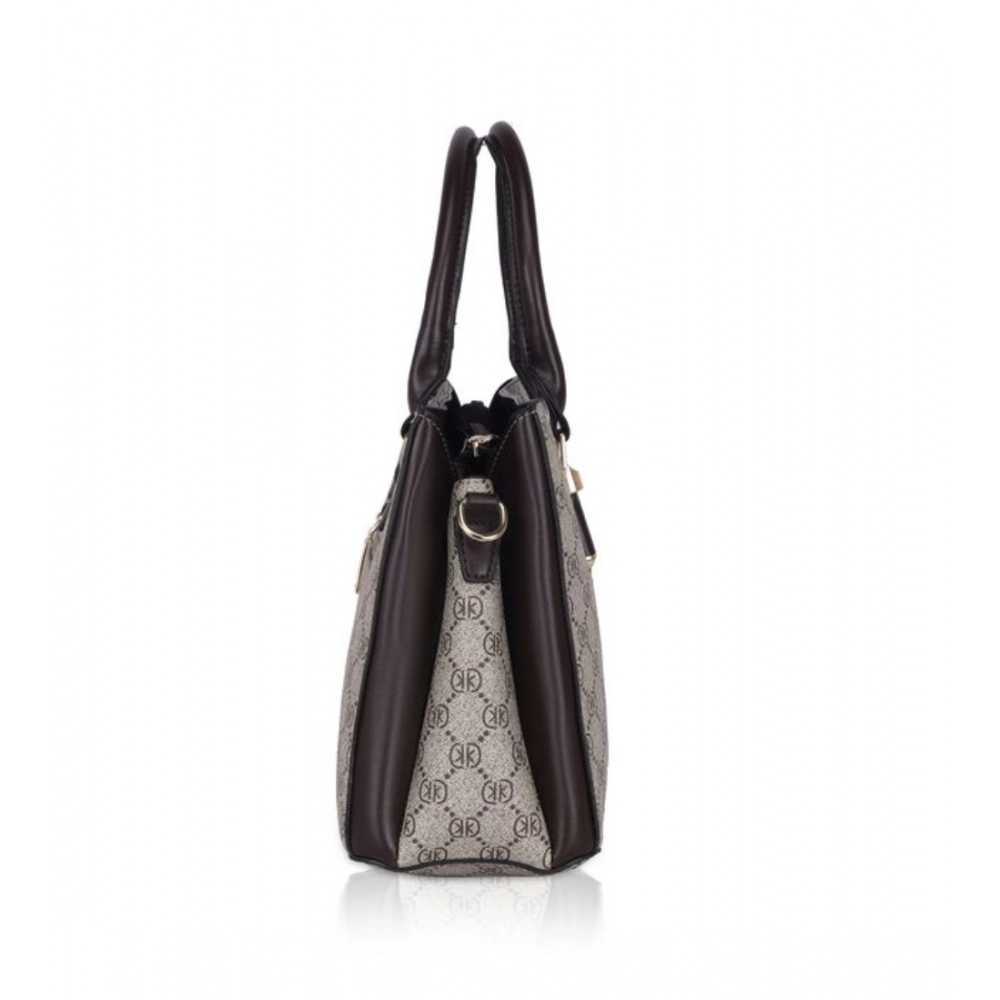 Generic Women's Faux Leather Printed Handbag (Coffee) - Image 5