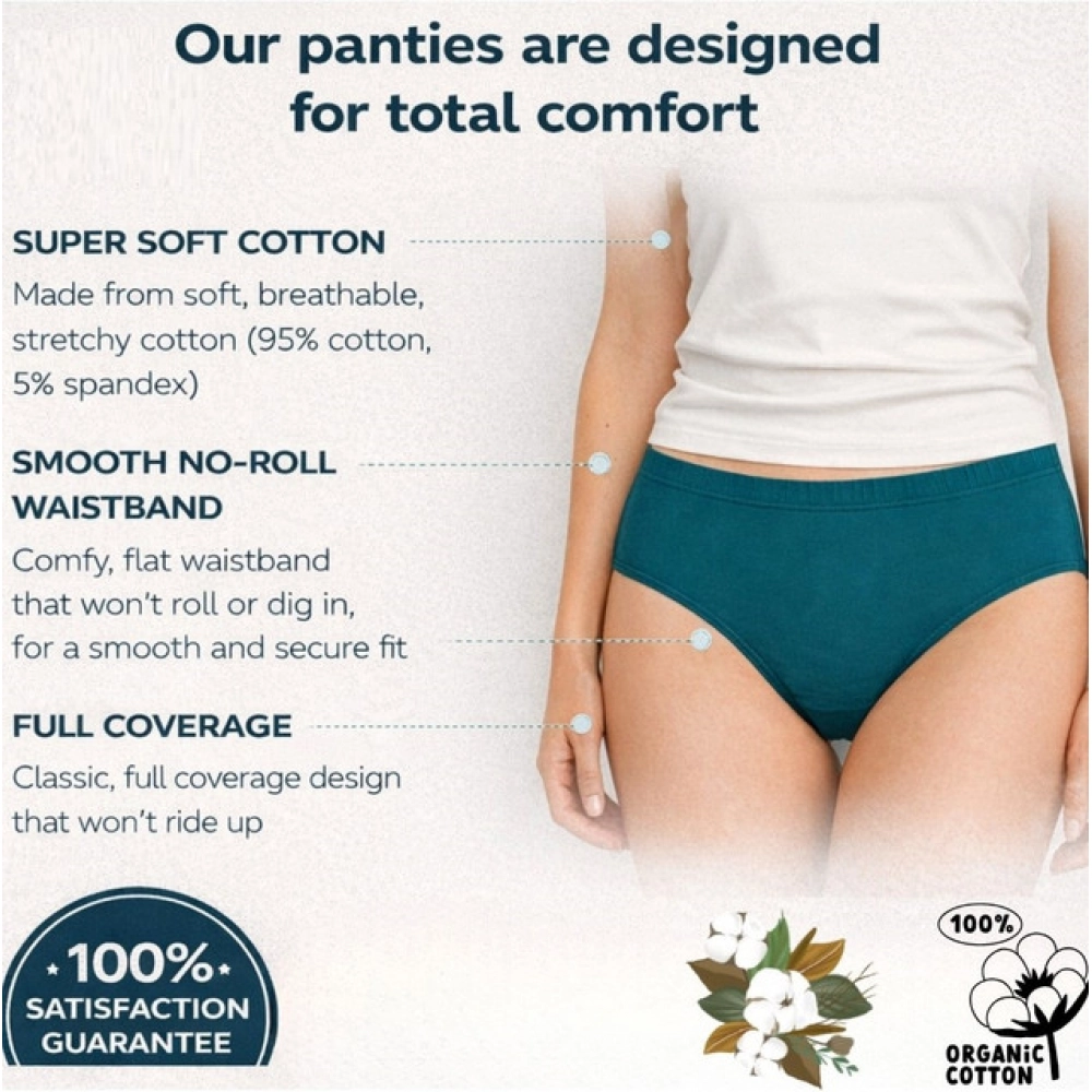 Generic Pack of_12 Women's Cotton Solid Hipster Panty (Multicolor) - Image 3
