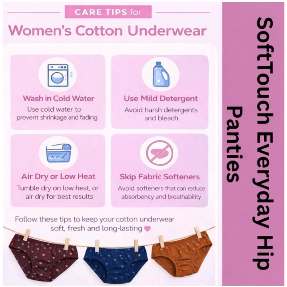Generic Pack of_6 Women's Cotton Printed Hipster Panty (Multicolor) - Image 5