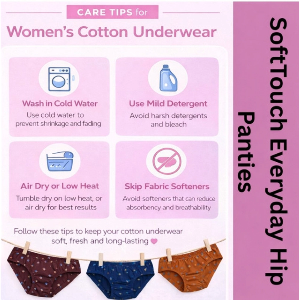 Generic Pack of_9 Women's Cotton Printed Hipster Panty (Multicolor) - Image 5