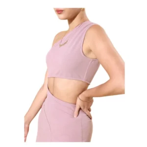 Generic Women's Polyester Lycra Solid Sleeveless Dress (Lavender)