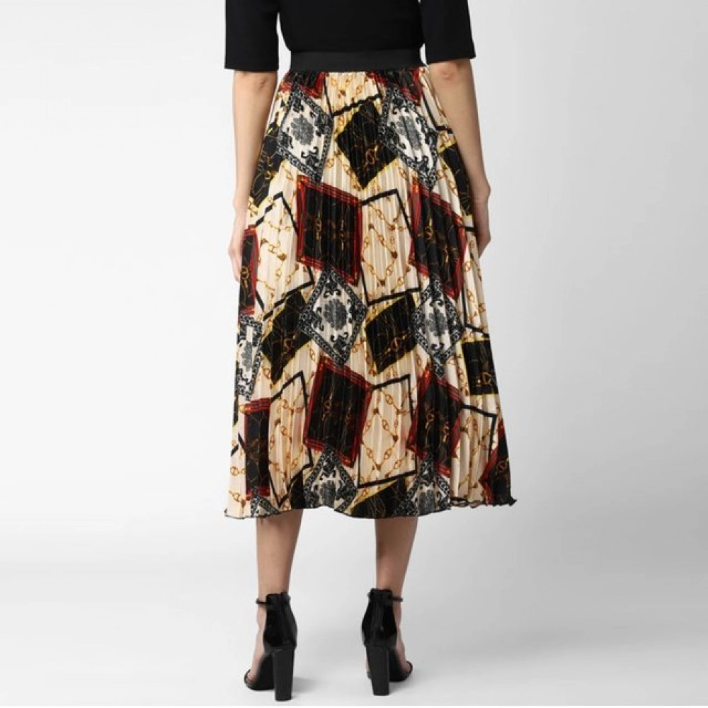 Generic Women's Satin Pleated Elasticated Skirt (Multicolor) - Image 2