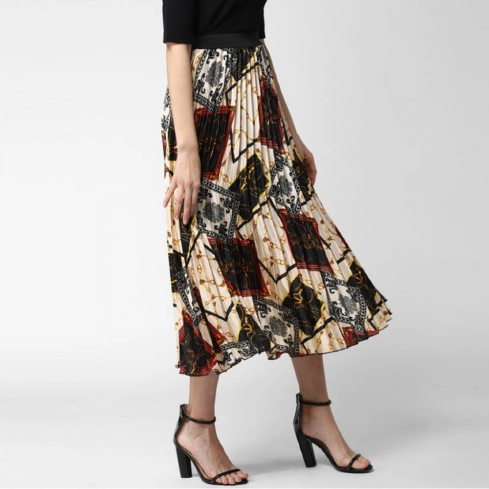 Generic Women's Satin Pleated Elasticated Skirt (Multicolor) - Image 5
