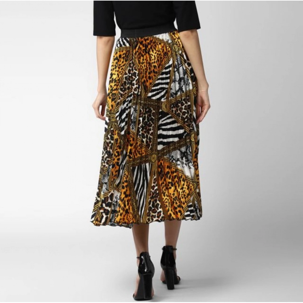 Generic Women's Satin Pleated Elasticated Skirt (Multicolor) - Image 5