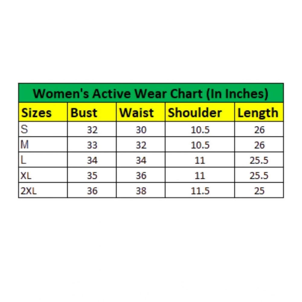 Generic Women's Polyester Lycra Printed Sleeveless Active Wear (Multicolor) - Image 4