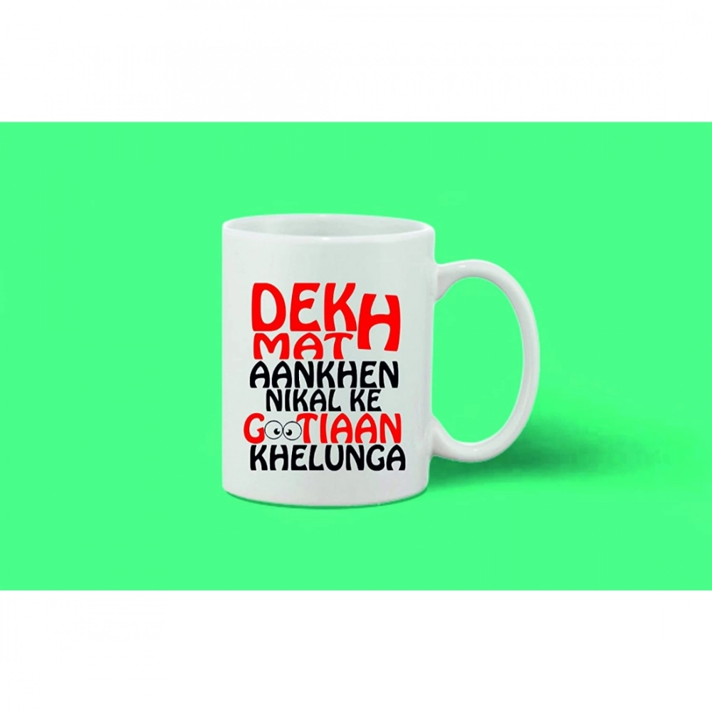 Generic Printed Ceramic Coffee Mug - 1 Pieces, White, 11oz - Image 2