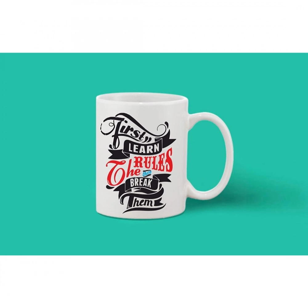 Generic Printed Ceramic Coffee Mug - 1 Pieces, White, 11oz - Image 2