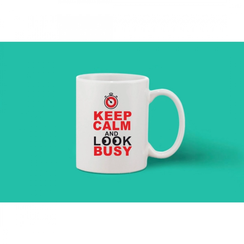 Generic Printed Ceramic Coffee Mug - 1 Pieces, White, 11oz - Image 2
