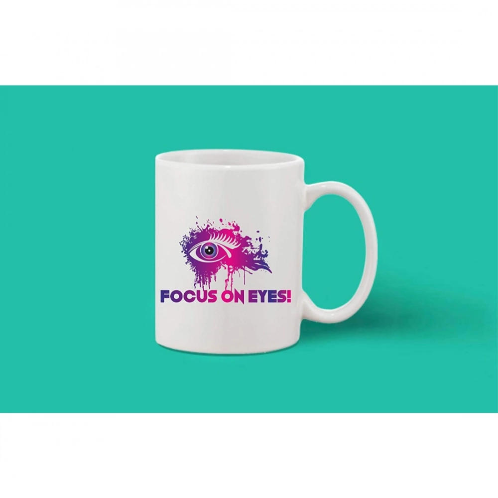 Generic Printed Ceramic Coffee Mug - 1 Pieces, White, 11oz - Image 2