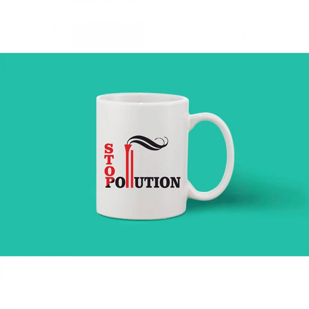 Generic Printed Ceramic Coffee Mug - 1 Pieces, White, 11oz - Image 2