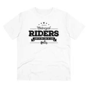 Generic Men's PC Cotton Bike Ride Design Printed T Shirt (Color: White, Thread Count: 180GSM)