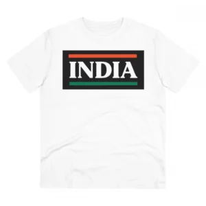 Generic Men's PC Cotton India Printed T Shirt (Color: White, Thread Count: 180GSM)