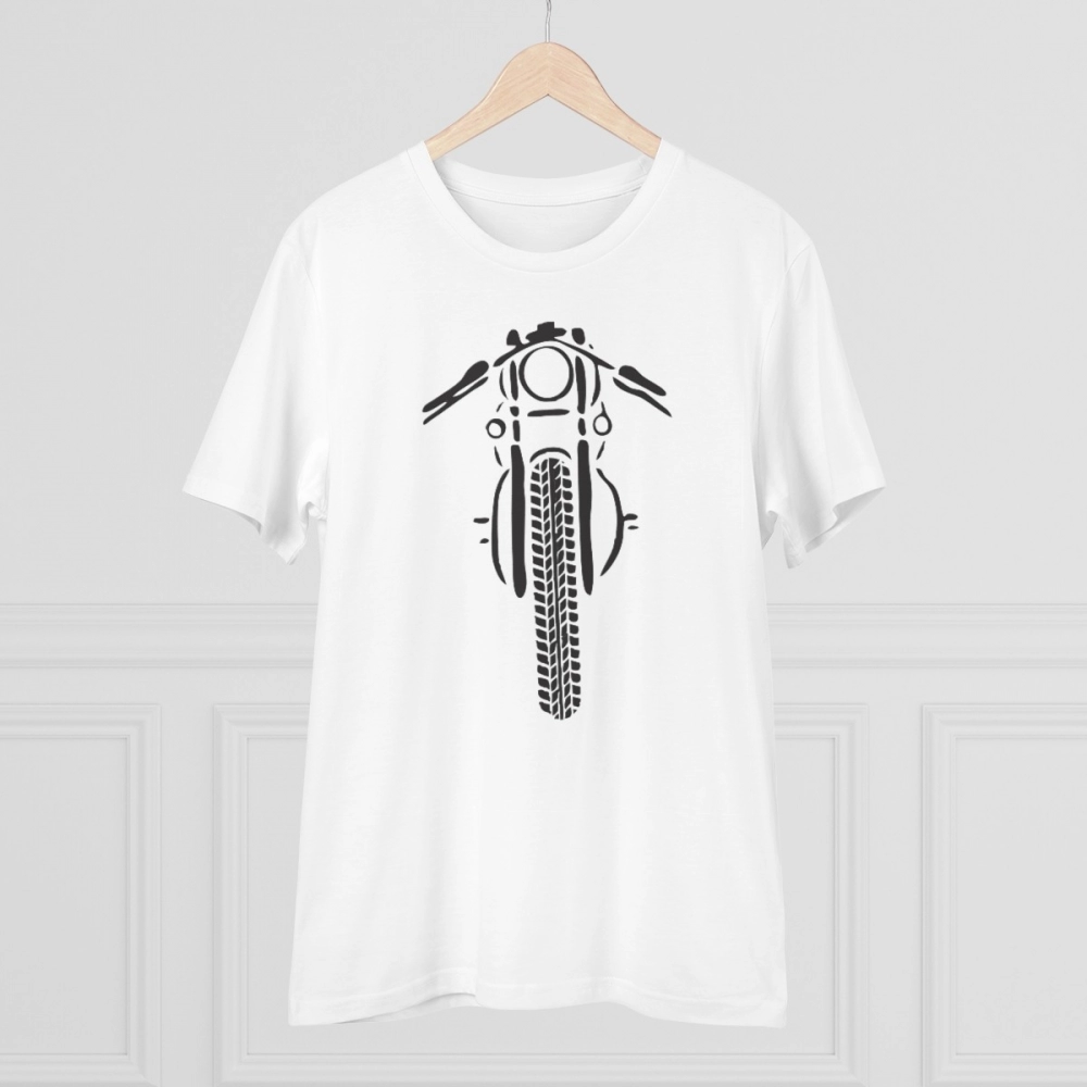Generic Men's PC Cotton Bike Ride Design Printed T Shirt (Color: White, Thread Count: 180GSM) - Image 3