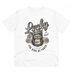 Generic Men's PC Cotton Gorila Desing Printed T Shirt (Color: White, Thread Count: 180GSM)