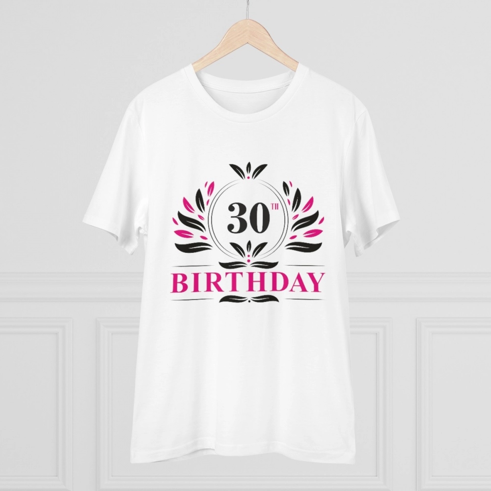 Generic Men's PC Cotton 30th Birthday Printed T Shirt (Color: White, Thread Count: 180GSM) - Image 3