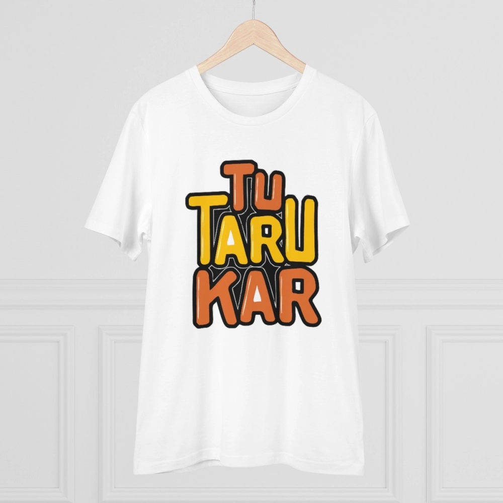Generic Men's PC Cotton Tu Taru Kar Printed T Shirt (Color: White, Thread Count: 180GSM) - Image 3