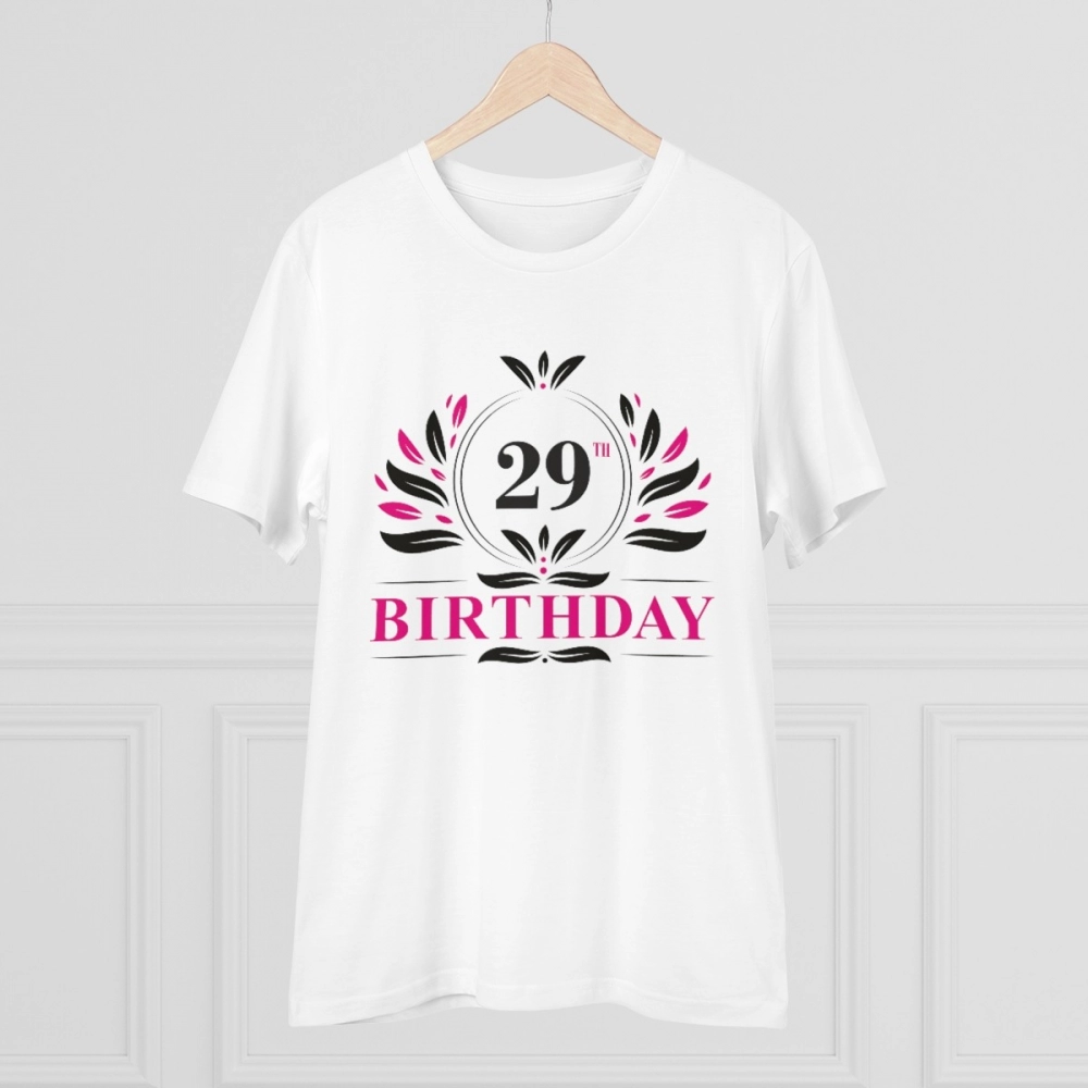 Generic Men's PC Cotton 29th Birthday Printed T Shirt (Color: White, Thread Count: 180GSM) - Image 3