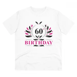 Generic Men's PC Cotton 60th Birthday Printed T Shirt (Color: White, Thread Count: 180GSM)