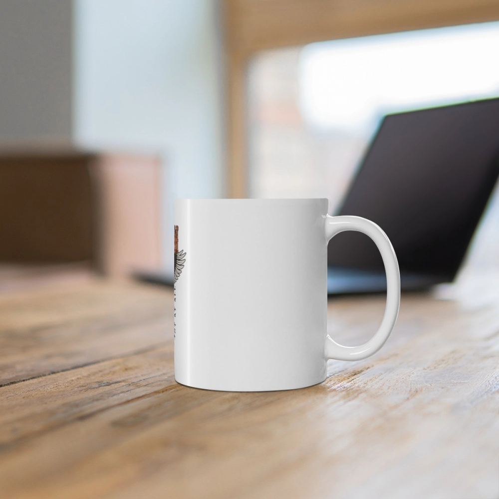 Generic Ceramic Gorila Desing Printed Coffee Mug (Color: White, Capacity:330ml) - Image 3