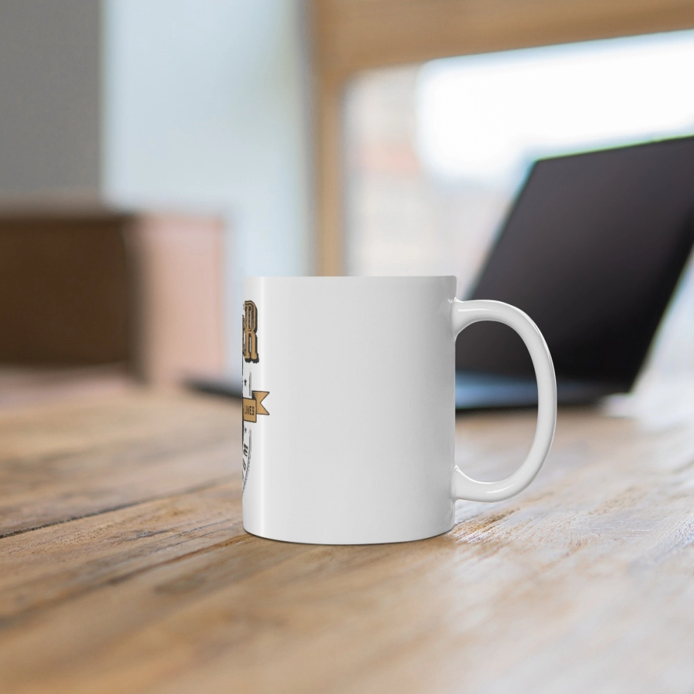 Generic Ceramic Gorila Desing Printed Coffee Mug (Color: White, Capacity:330ml) - Image 3
