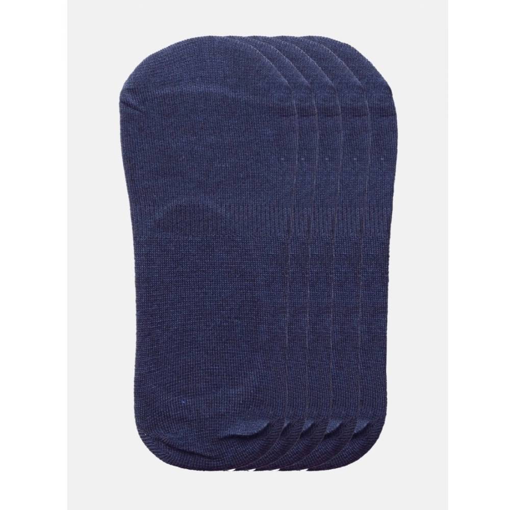 Generic 5 Pairs Unisex Casual Cotton Blended Solid No-show Socks (Navy) - Image 3