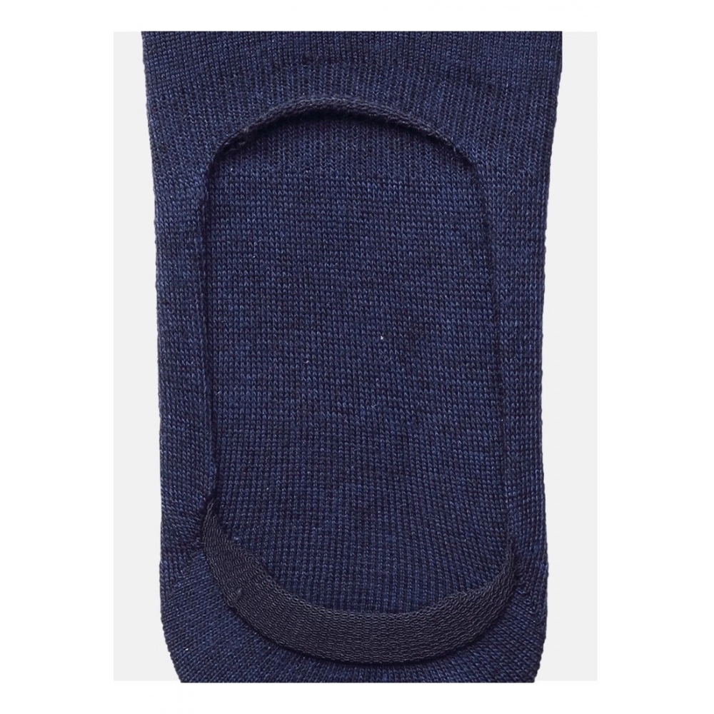 Generic 5 Pairs Unisex Casual Cotton Blended Solid No-show Socks (Navy) - Image 2