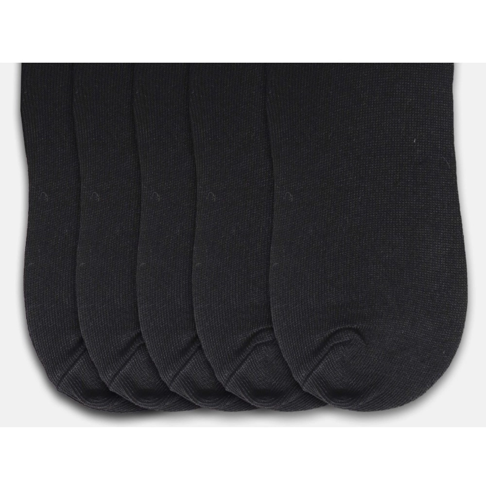 Generic 5 Pairs Unisex Casual Cotton Blended Solid Ankle length Socks (Black) - Image 2