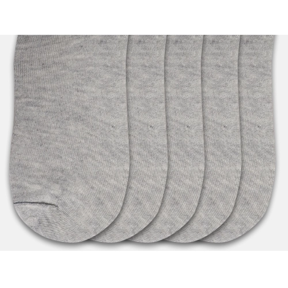 Generic 5 Pairs Unisex Casual Cotton Blended Solid Ankle length Socks (Light Grey) - Image 2