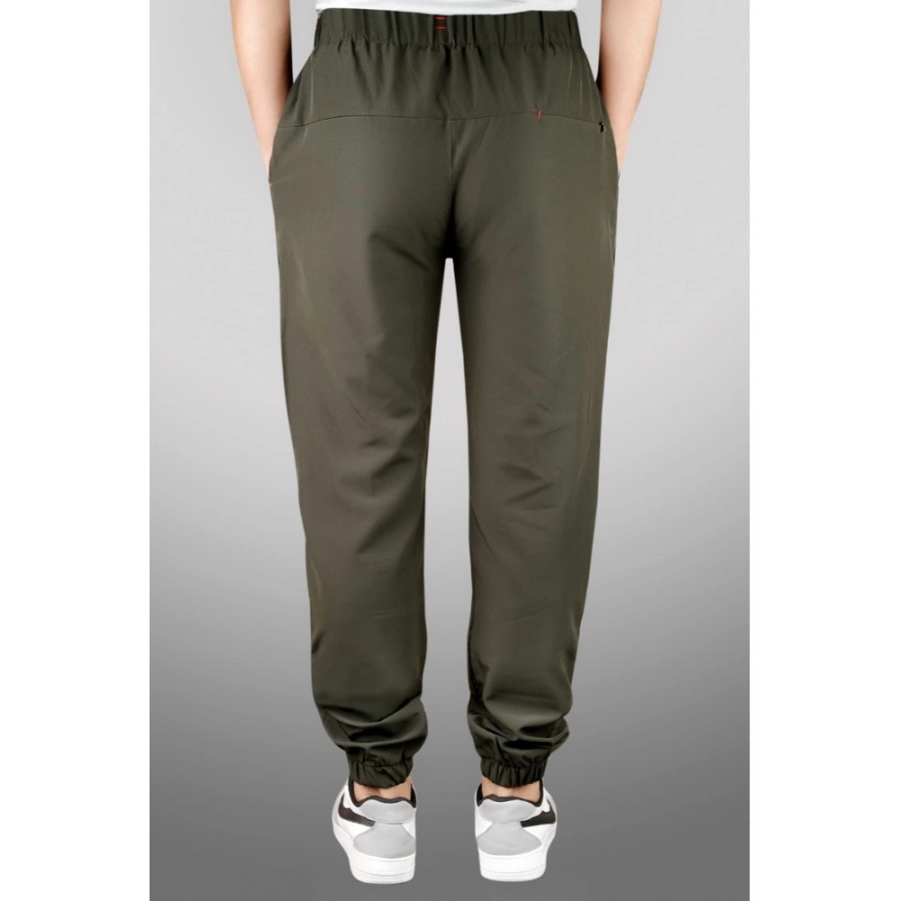Generic Men's Polyster Solid Track Pant-Lower (Dark Green) - Image 4