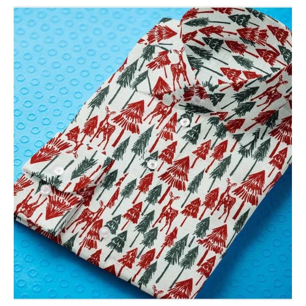 Generic Men's Cotton Blended Printed Full Sleeve Shirt (Multicolor) - Image 3