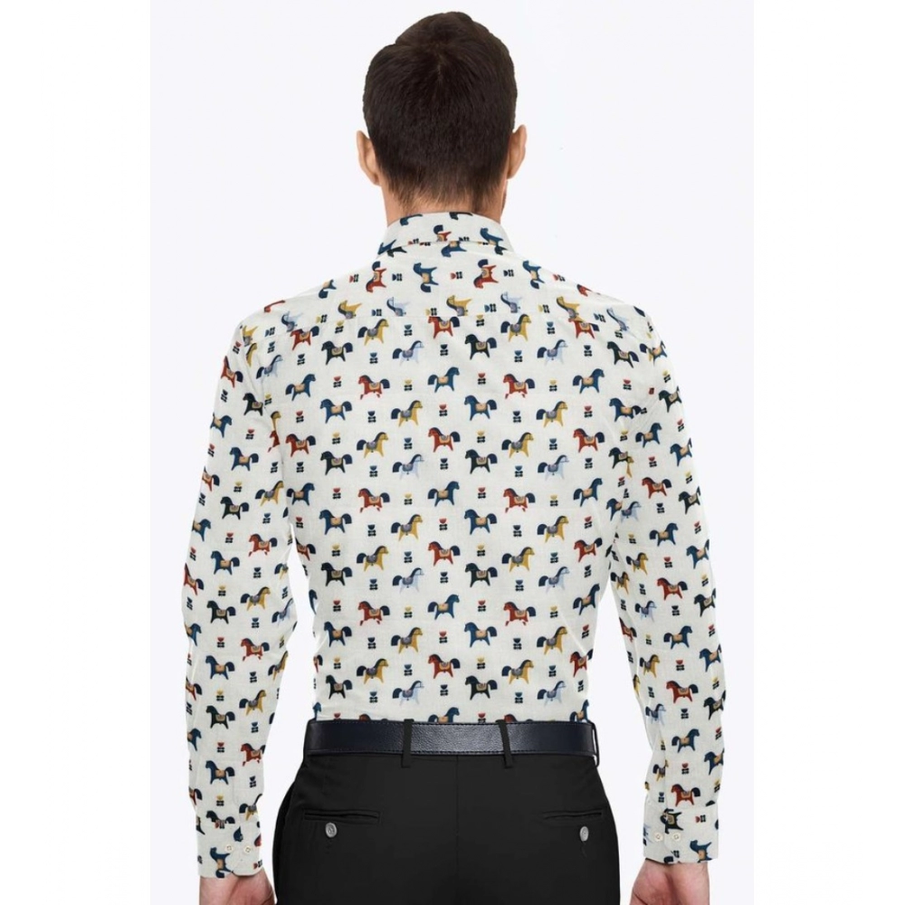 Generic Men's Cotton Blended Printed Full Sleeve Shirt (Multicolor) - Image 6