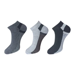 Generic 3_Pair Set Unisex Casual Cotton Solid Ankle Length Socks (Multicolor)