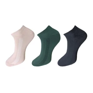Generic 3_Pair Set Unisex Casual Cotton Solid Ankle Length Socks (Multicolor)