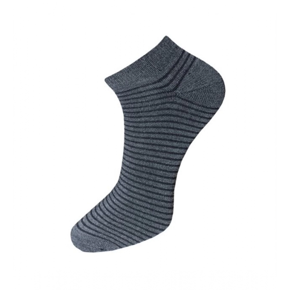 Generic 3_Pair Set Unisex Casual Cotton Striped Ankle Length Socks (Multicolor) - Image 2