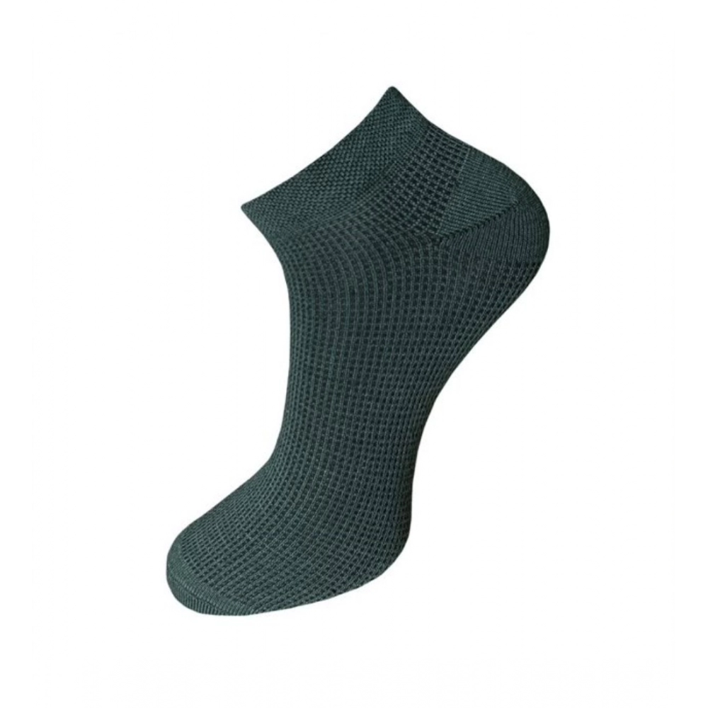 Generic 3_Pair Set Unisex Casual Cotton Solid Ankle Length Socks (Multicolor) - Image 2