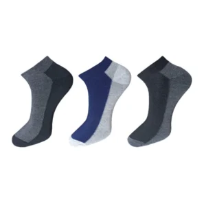 Generic 3_Pair Set Unisex Casual Cotton Solid Ankle Length Socks (Multicolor)