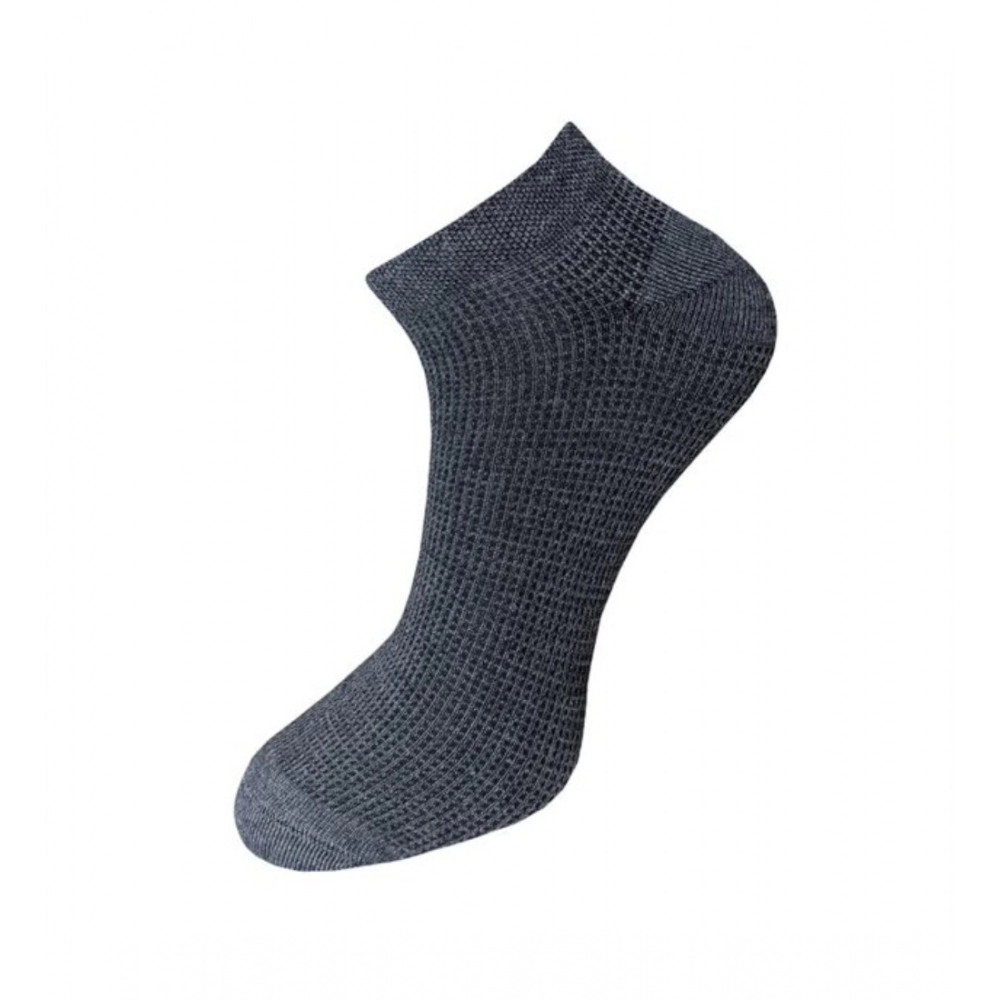 Generic 3_Pair Set Unisex Casual Cotton Solid Ankle Length Socks (Multicolor) - Image 3