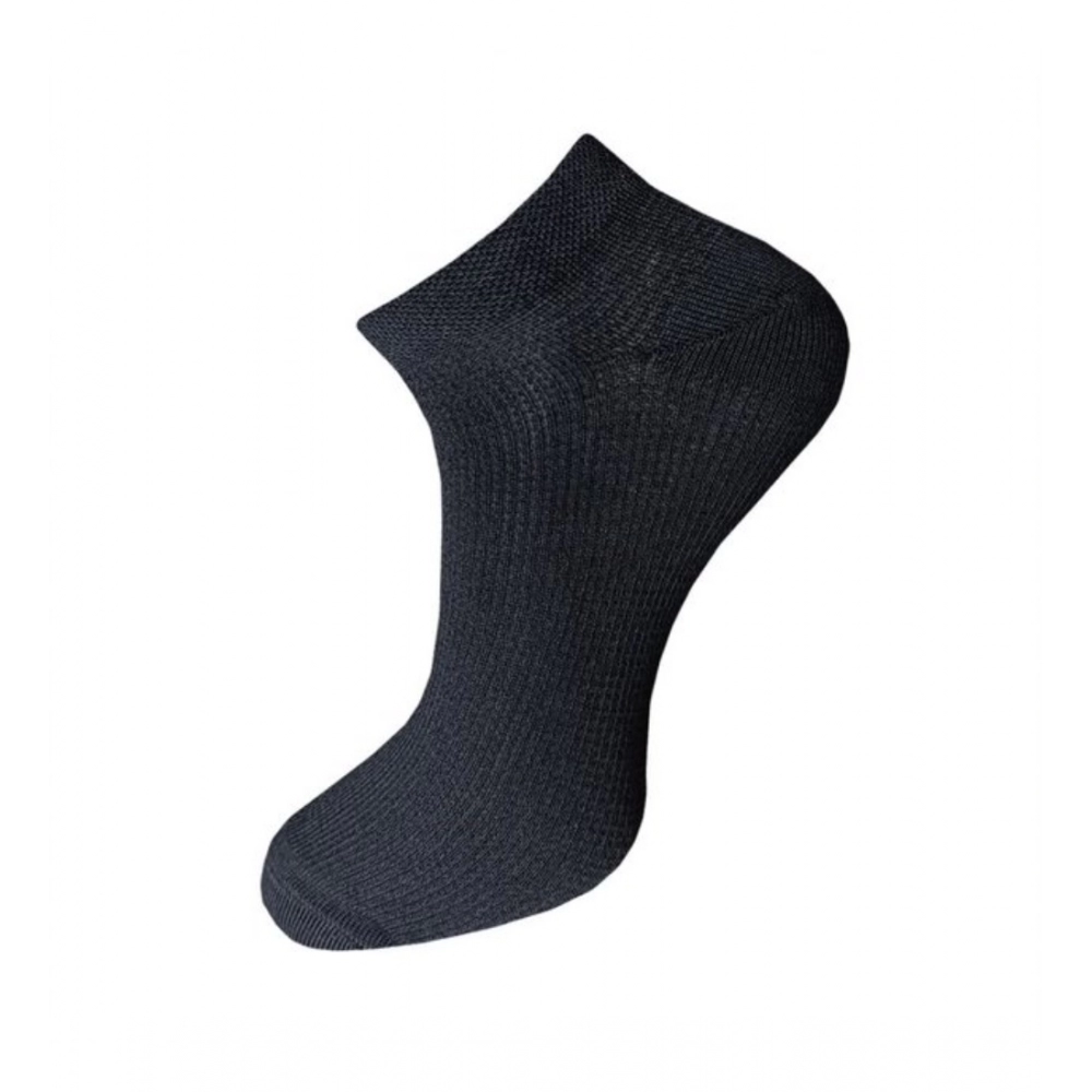 Generic 3_Pair Set Unisex Casual Cotton Solid Ankle Length Socks (Multicolor) - Image 2