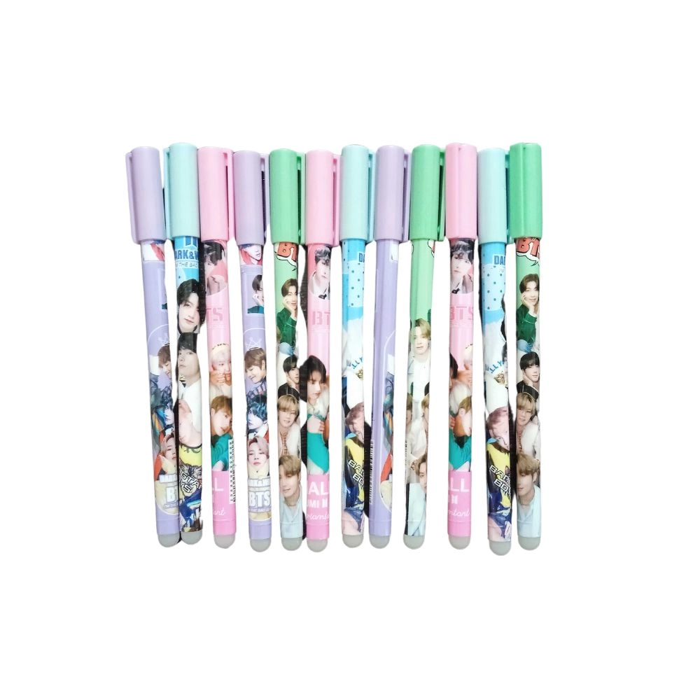 12_Pcs Set BTS Theme Reusable Pencil | Plastic, Metal | Stationery | 3+ Years - Image 2